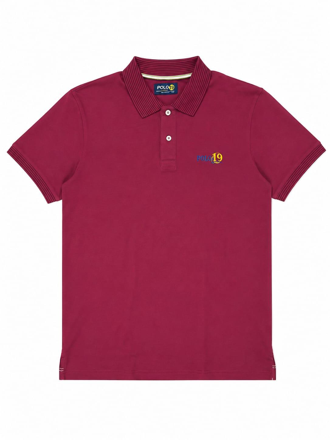 Polo19 Pique Polo – Burgundy