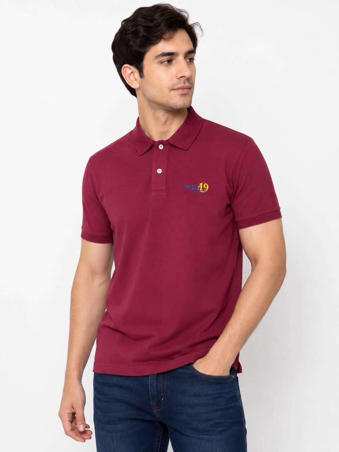 Polo19 Pique Polo – Burgundy