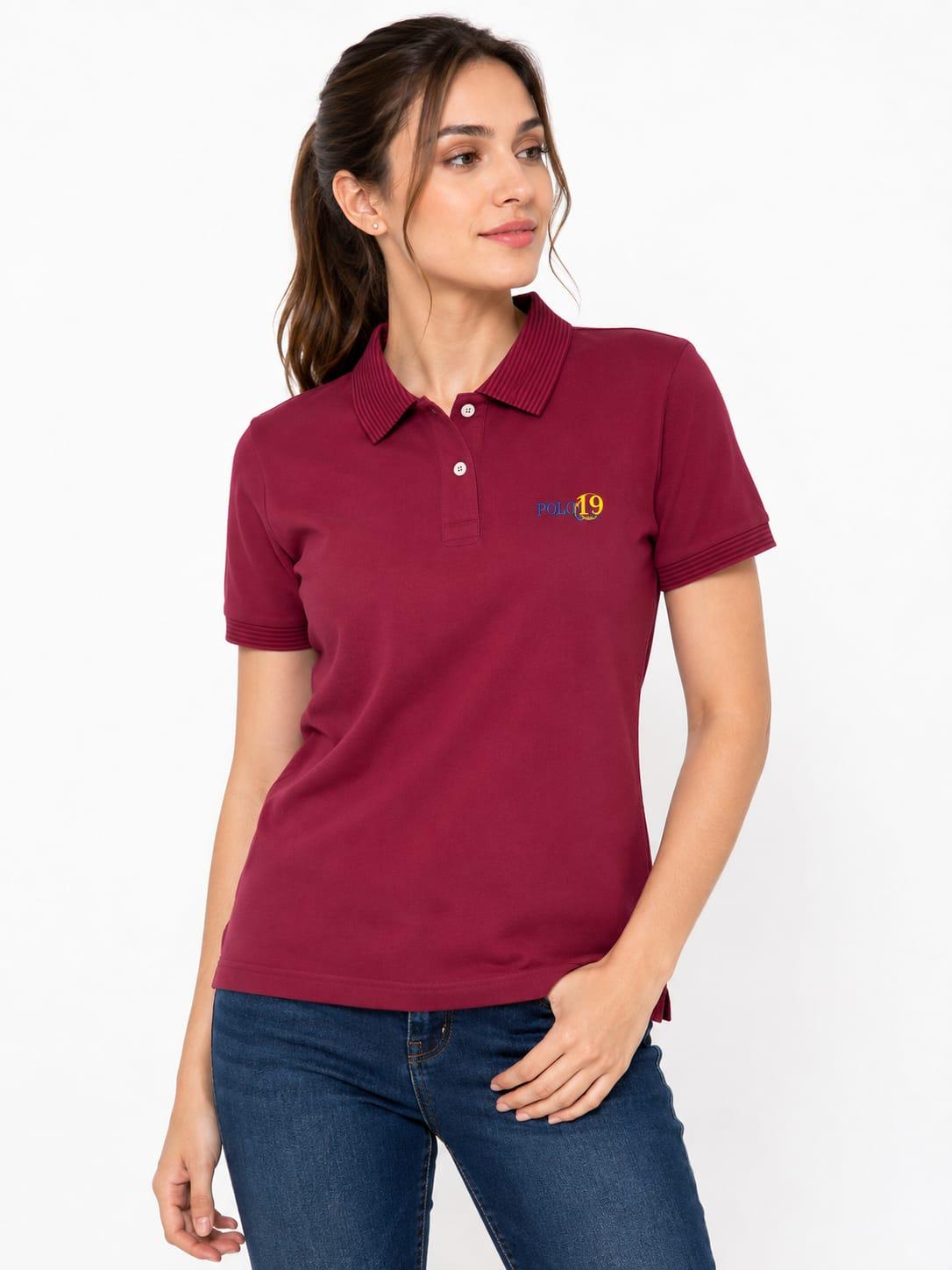 Polo19 Pique Polo – Burgundy