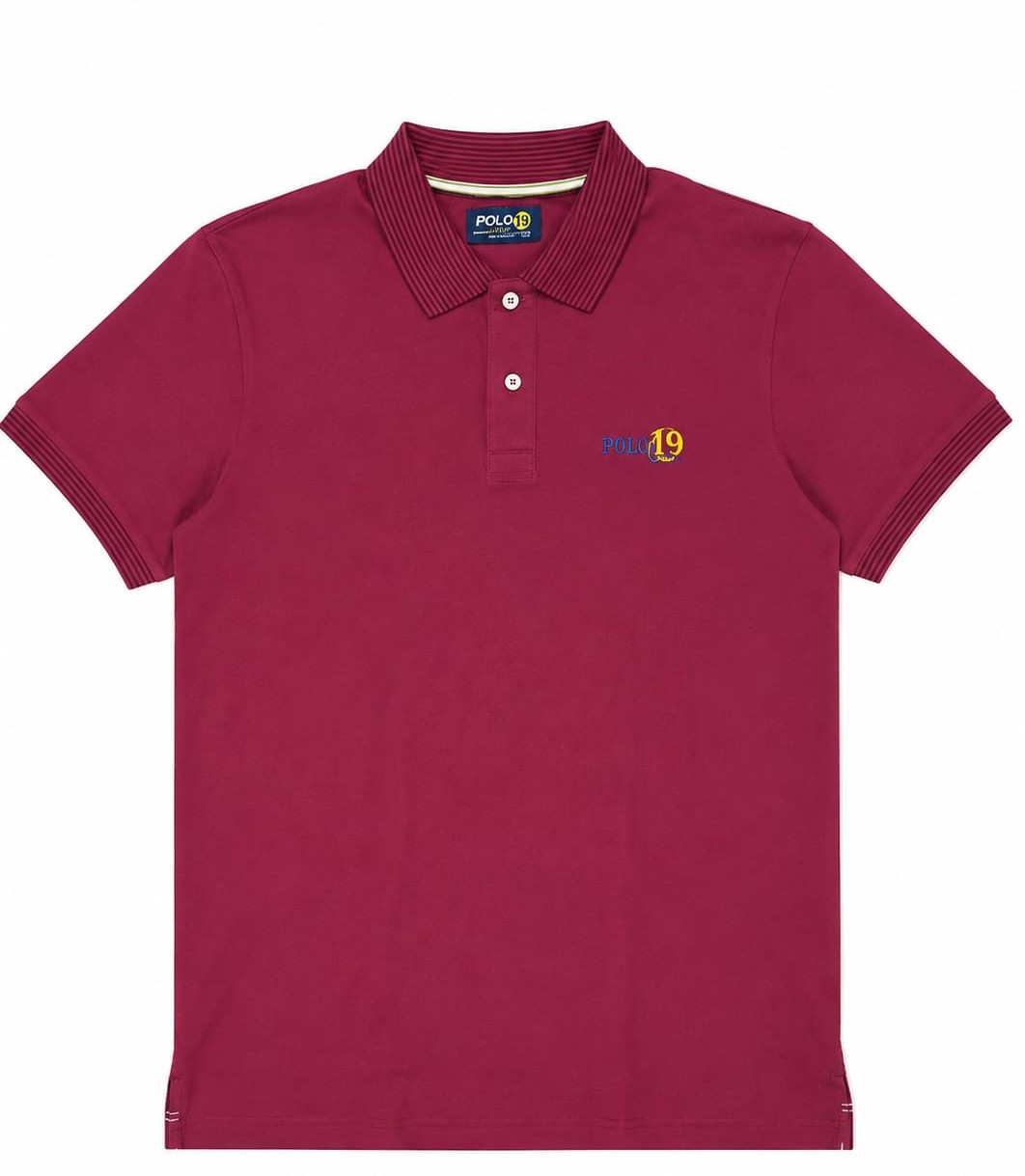 Polo19 Pique Polo – Burgundy